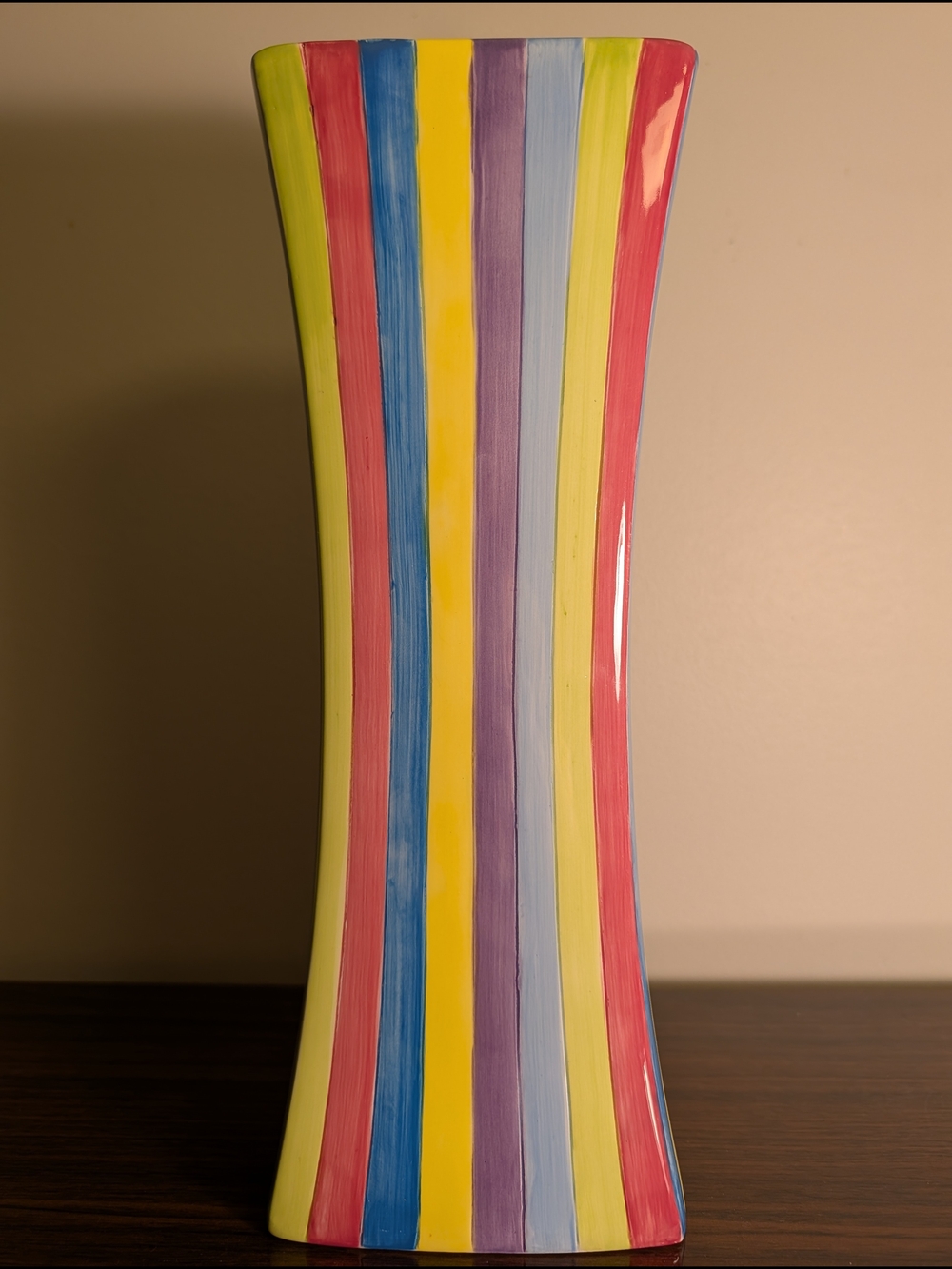 Cabana Stripe Ceramic Vase by Pacific Rim